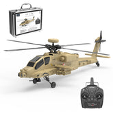WOLFBUSH & YU XIANG F11-N AH64 1/32 Scale 2.4G 6CH Coaxial Dual Rotor 6G/3D Apache RC Helicopter Model with Optical Flow Altitude Hold (RTF Version/Desert Yellow)